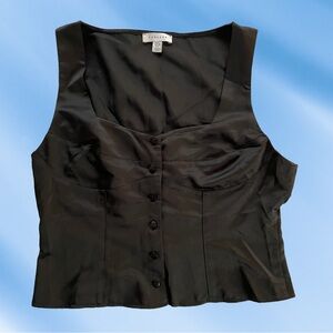 Black Cropped Vest